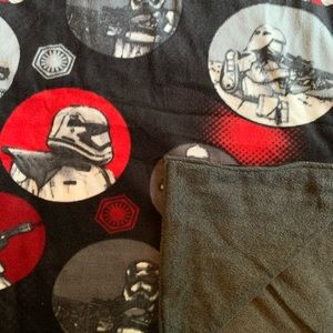 Homemade double fleece Star Wars blanket.